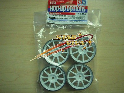   84241 RC Medium Narrow 10 Spoke Wheels White/Chrome Rims (Â±0