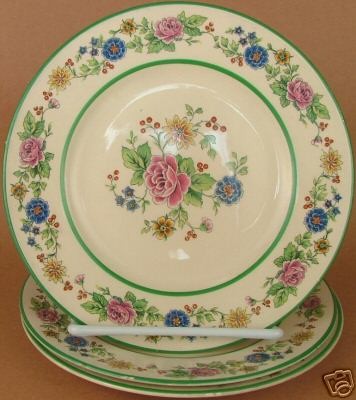 Swinnertons Hampton Ivory Dessert Pie Plates Floral