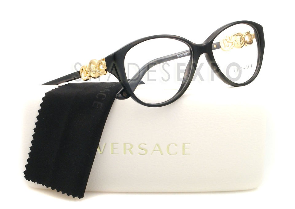 NEW Versace Eyeglasses VE 3161 BLACK GB1 VE3161