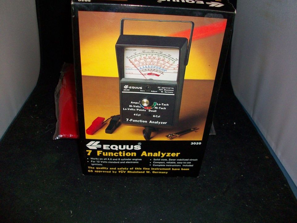 3020 EQUUS 7 FUNCTION DARSONVAL METER 12 VOLT ENGINE ANALYZER (u)