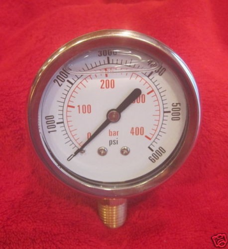 brand new 6000 PSI scuba paintball compressor gauge