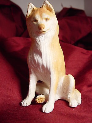 Dog Figurine SIBERIAN HUSKY RED Sitting SANDI ROLFE GORGEOUS VERY RARE 