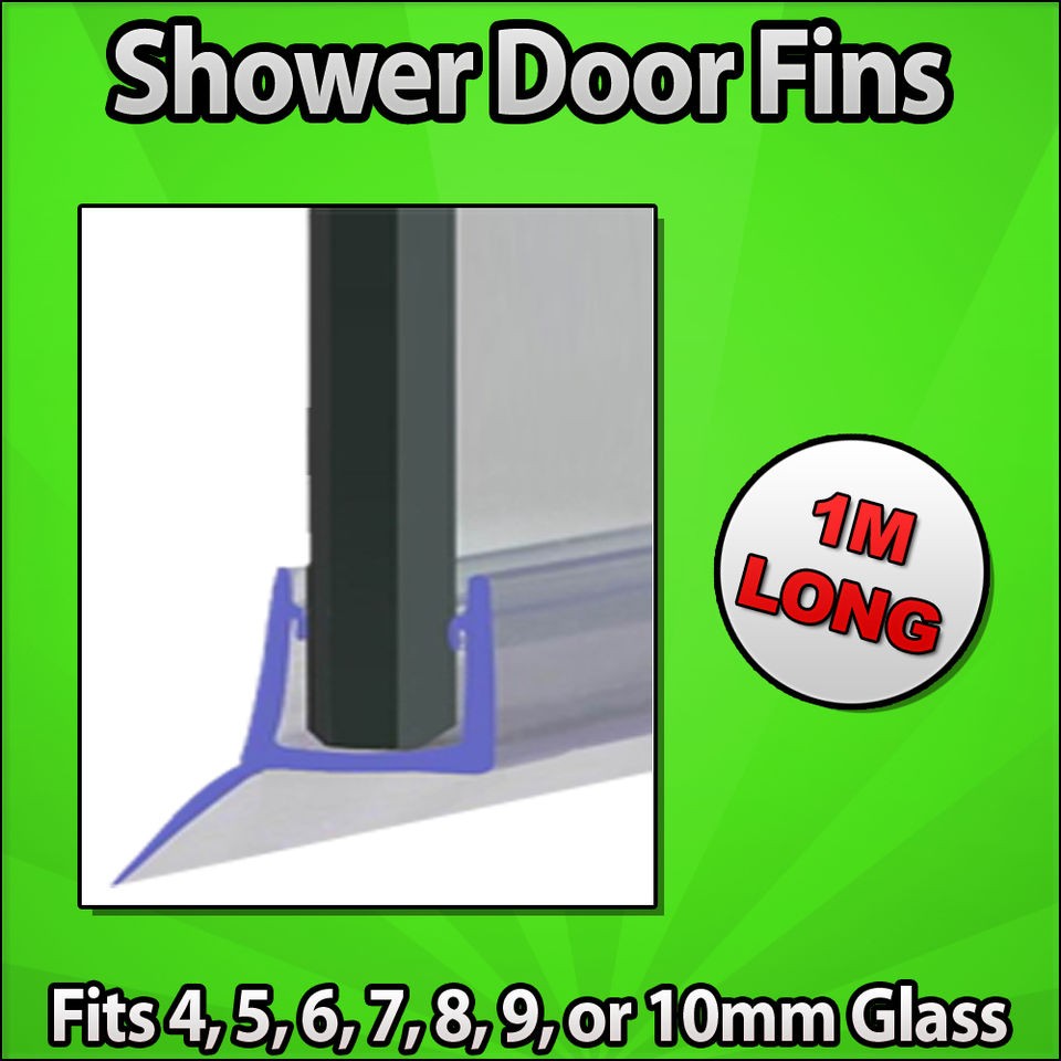 Shower Enclosure Screen Bottom Fin Seals For Glass Doors 1M