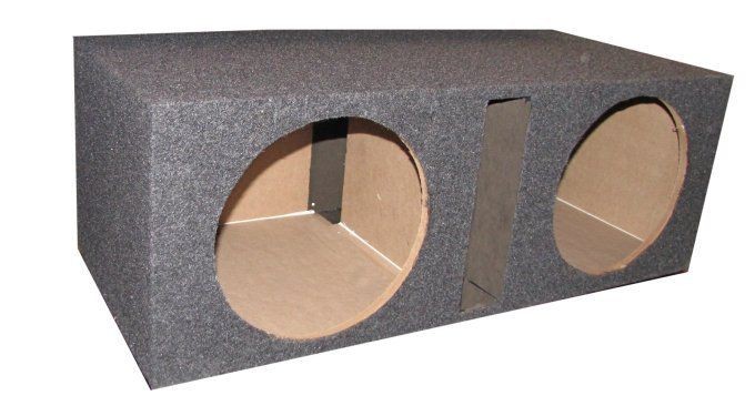 DUAL 15 INCH SUBWOOFER BOX 2 SPEAKER SUB ENCLOSURE