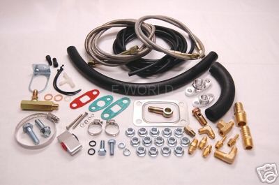 Complete turbo charger oil line kit t3 t4 Honda Civic B16 B18 D16 D18 