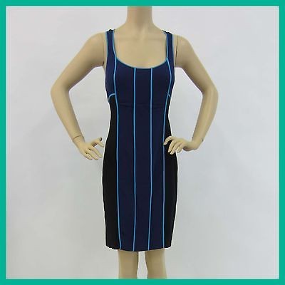   Womens Racerback Color Block Dress, Moroccan Blue Rtl$495 Nwot Jmto