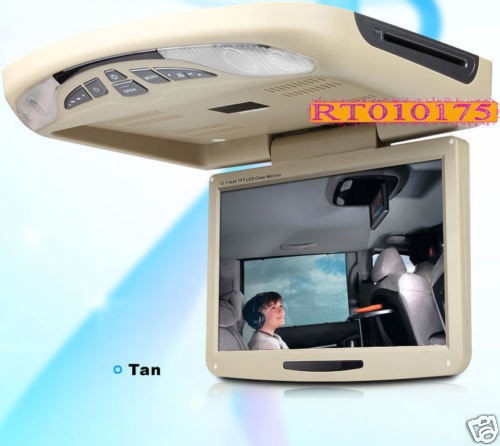 12.1 BEIGE Car Drop Down Roof DVD/TV Player Monitor