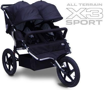 NEW Tike Tech All Terrain X3 Sport CLASSIC BLACK Double Stroller