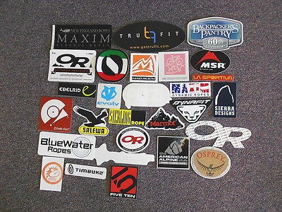 28 STICKERS Petzl Scarpa OR Evolv Madrock MSR Osprey 5 10 Salewa 