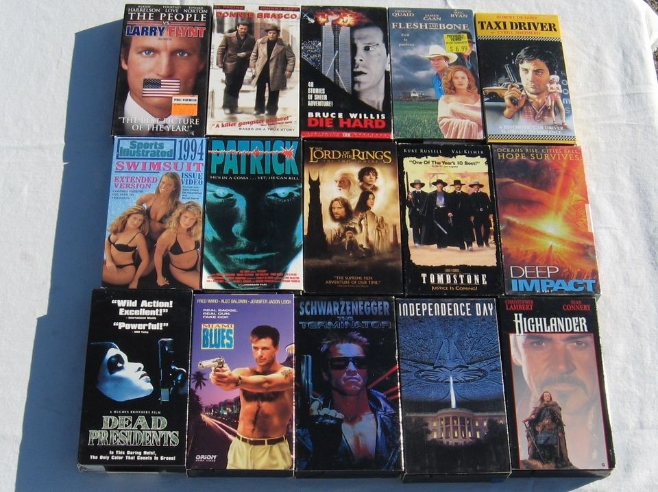 Lot 15 Drama Action Adventure VHS Movies Die Hard Terminator 