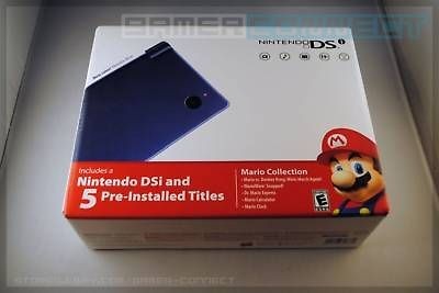 Nintendo DSi Mario Metallic Blue System Bundle NEW RARE