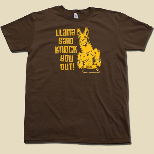 Llama said knock you out LL COOL J parody t shirt