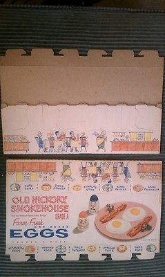 OLD HICKORY ANTIQUE SMOKEHOUSE EGG CARTONS new old stock unused 