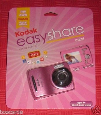 KODAK CD24 EASY SHARE PINK CHILDRENS 12 MP CAMERA 2.4 LCD NIB FREE 