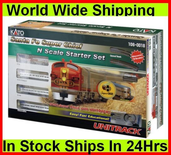 Kato 106 0018 N Scale Amtrak Santa Fe Super Chief Starter UniTrack 