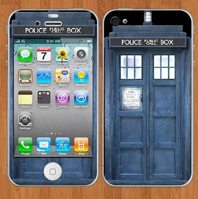 Skin Stickers for iPhone 4 or 4S   Doctor Who Tardis