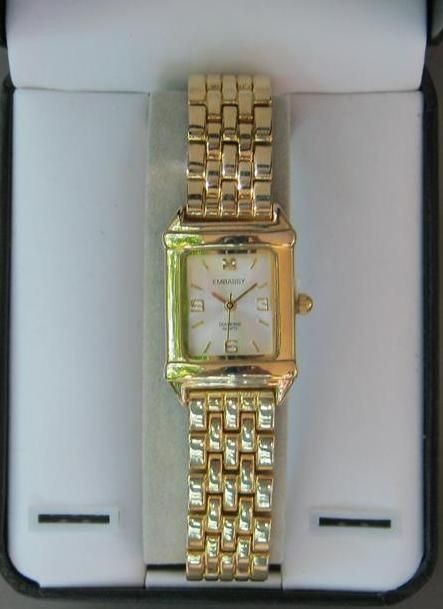Elegant EMBASSY by GRUEN Ladies Quartz Wrist Watch in Gold