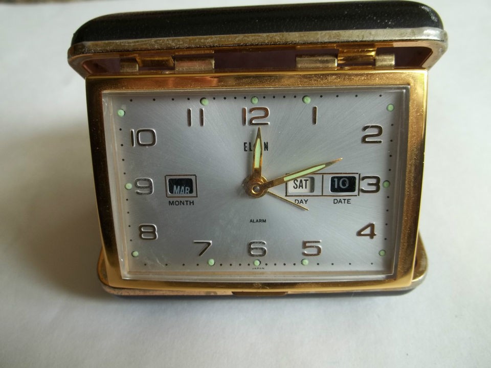 vintage elgin alarm clock in Clocks