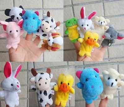   Animal Finger Learn Toy Puppets Baby Cartoon Dolls Boy Girl Party Gift