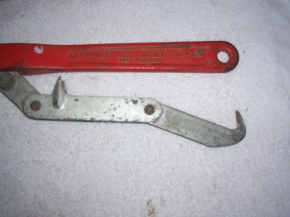 vintage QUIK GRIP FENCE WIRE STRETCHER. folding pocket size. DES 