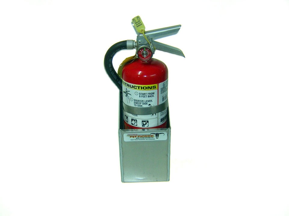 Aluminum Fire Extinguisher Rack Holder Shop Cabinet Race Car Enclosed 