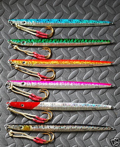 Vertical Jigs 6 Pieces 200g 7 oz 9 Knife Butterfly