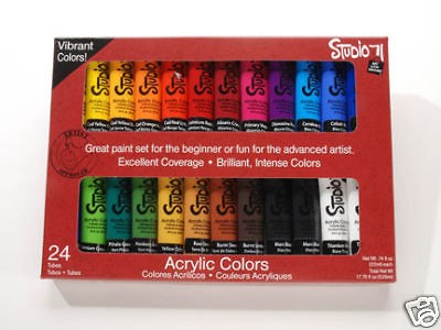 Set of 24 Acrylic PAINT TUBE Colors   STUDIO 71   .74oz