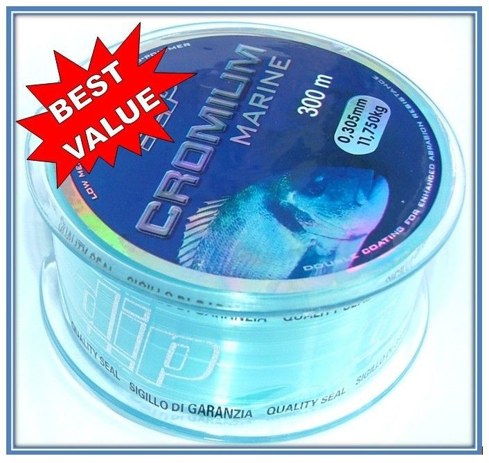 SEA FISHING LINE CHROMIUM MARINE CAST HI TEC POLYMER REEL LINE LOW 