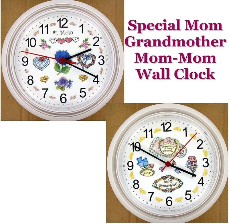 Special MOM GRANDMOTHER WALL CLOCK Grandma Mother