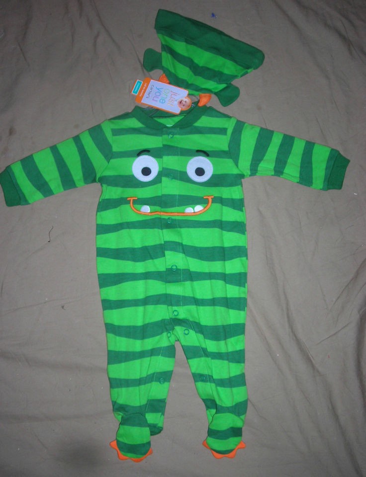 MONSTER SLEEPER HALLOWEEN w/.HAT JUST SO SPOOKY by CARTERS SIZE 