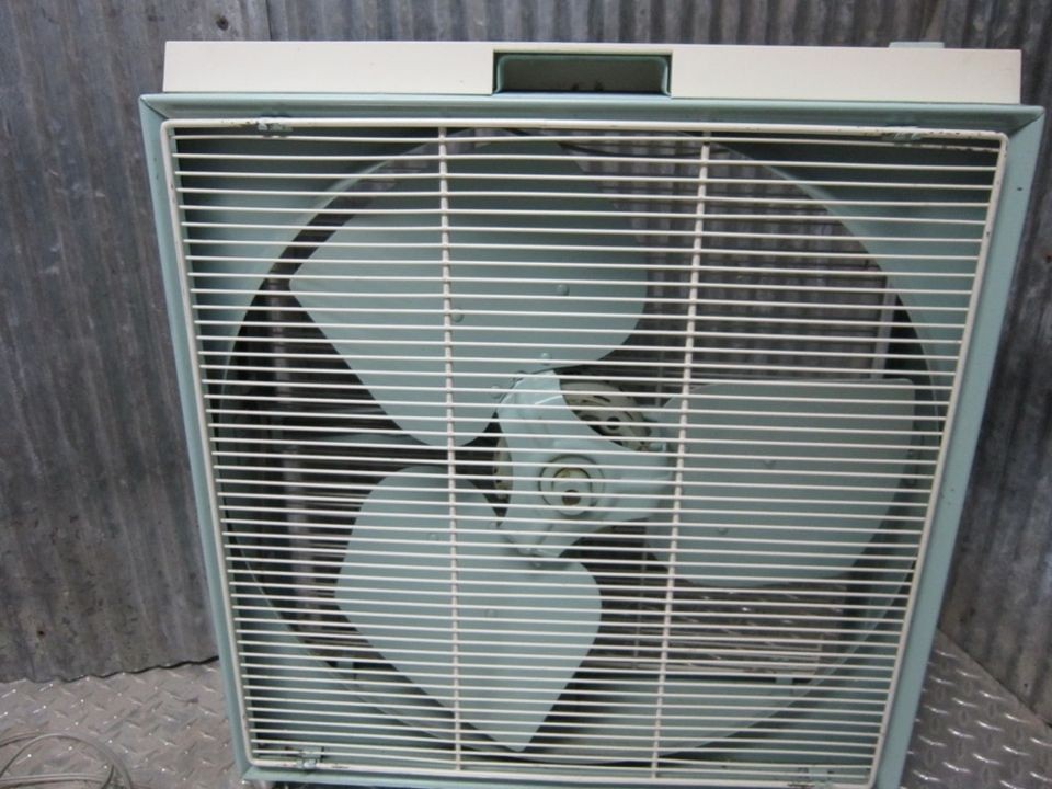   age Kenmore metal 50s window box floor fan 20 Mid century modern vtg