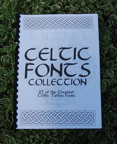 Book of Celtic Tattoo Lettering Fonts   A1 Collection