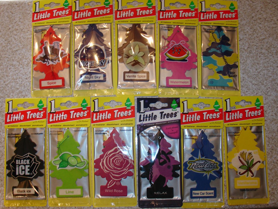 Lot of 6 Little Trees Home or Car Air Fresheners.Mad​e in USA.