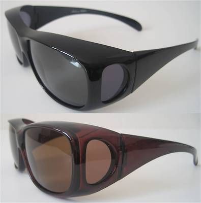   Sunglasses cover/ put/ wear over Rx glasses fit driving #bbss