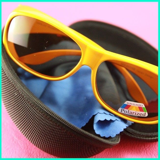 Polarized wear Fit over wraparound Sunglasses black brown blue white 