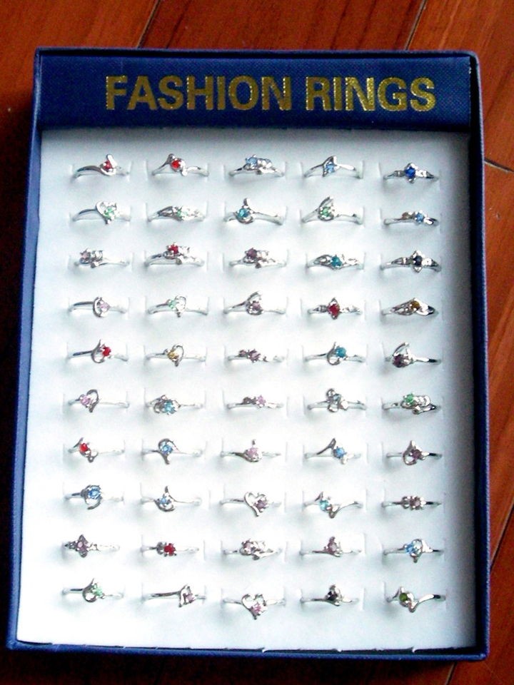 50 NEW WHOLESALE JOB LOTS JEWELLERY DISPLAY CASE RINGS