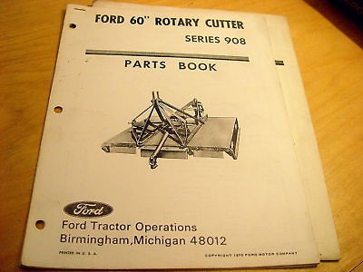 Ford 908 60 Rotary Hay Cutter Mower Parts Manual Book