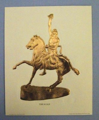 Vintage Frederic Remington Embossed Gold Foil Print Set