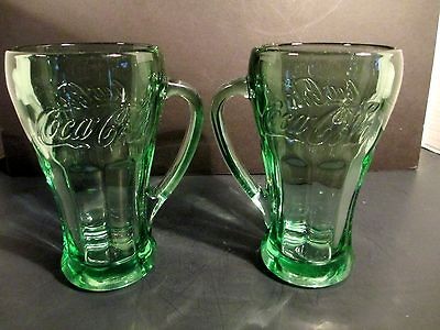     Libbey Heavy Tinted Coke Glass   Soda Handled Mug   New Very Nice