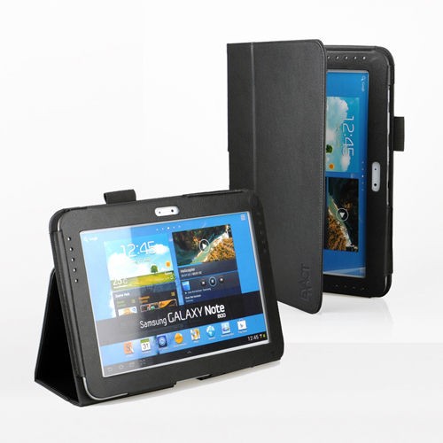 Leather Folio Stand Case for Samsung Galaxy Note 10.1 Inch Tablet in 