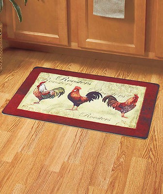 26 Cushion Somfort Rooster Small Area Floor Mat Kitchen Decor