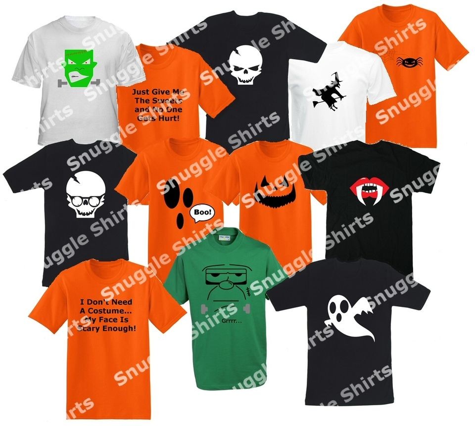 NEW HALLOWEEN COSTUME FANCY DRESS T SHIRT MENS UNISEX LADIES SCARY ALL 