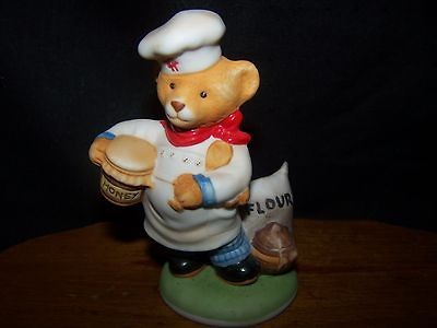   Teddington Chef Pierre Porcelain Bear Figurine Franklin Mint 1986