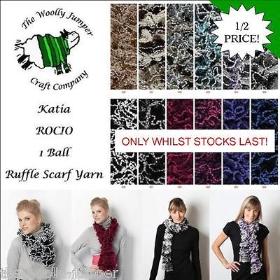 Katia ROCIO   RUFFLE LOOPY STYLE SCARF YARN   ONE BALL SCARF   FREE 