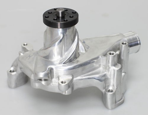 SBC CHEVY LONG POLISHED ALUMINUM WATER PUMP HC 8012 P