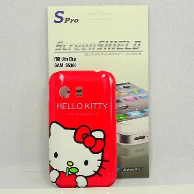 Samsung Galaxy Y S5360 Hello Kitty Case #C + Spro Screen Protector