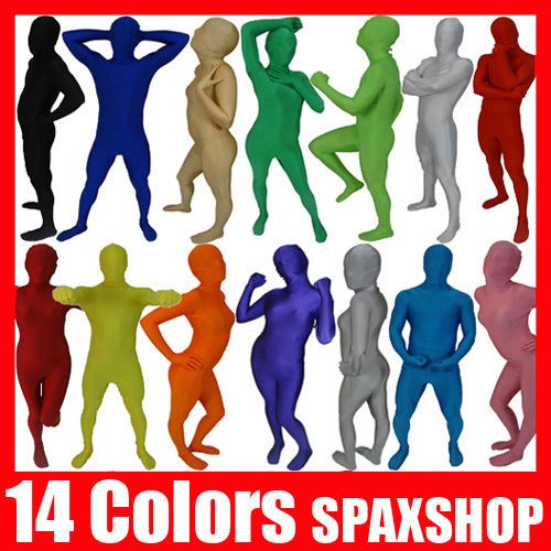 Full Body Spandex Lycra Suit Party Costumes Zentai Green Man Unitard 