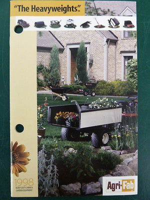   BROCHURE SPEC SHEET DUMP ATV AG CARTS SWEEPERS SPREADERS SPRAYERS