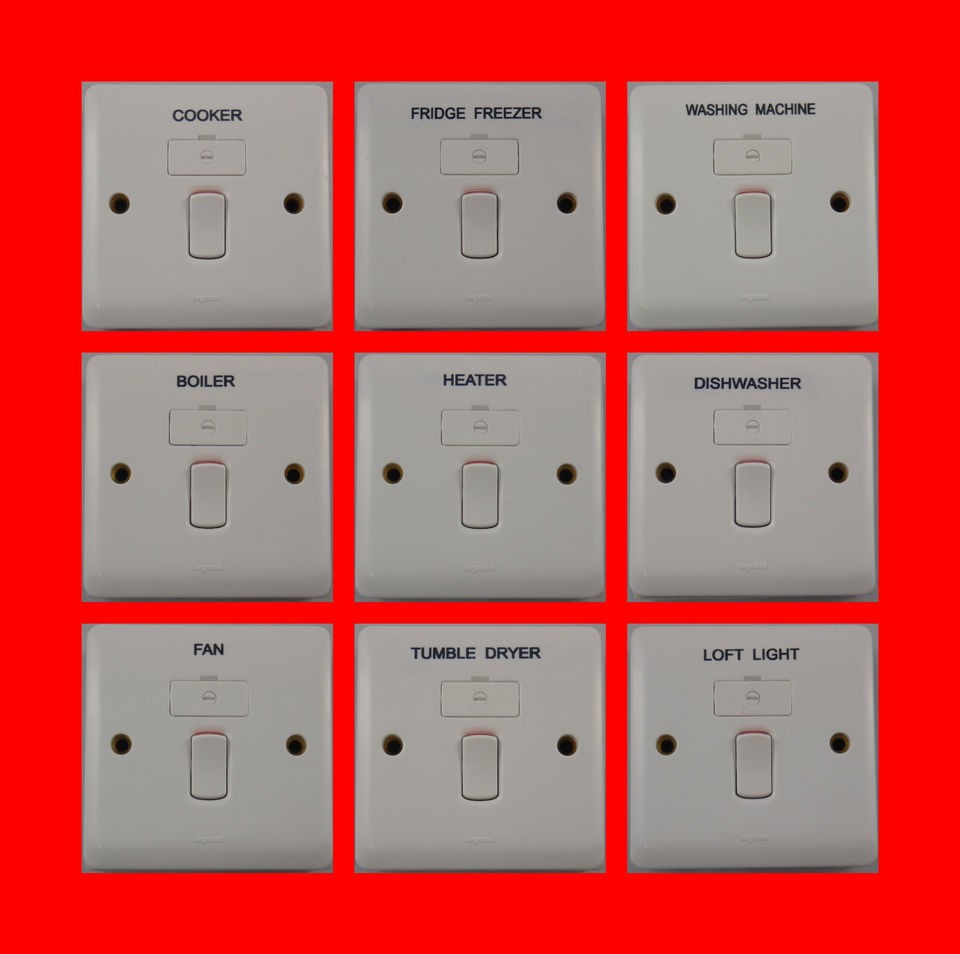 LEGRAND 13A FUSED CONNECTION UNIT DP DOUBLE POLE SWITCH SPUR 7300 35 