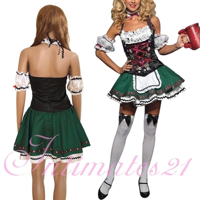 New Sexy Deluxe German Beer Girl Costume Halloween Fancy Party Dress 